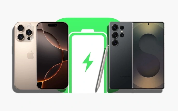 iPhone 16 Pro Max và Galaxy S24 Ultra đặt cạnh nhau